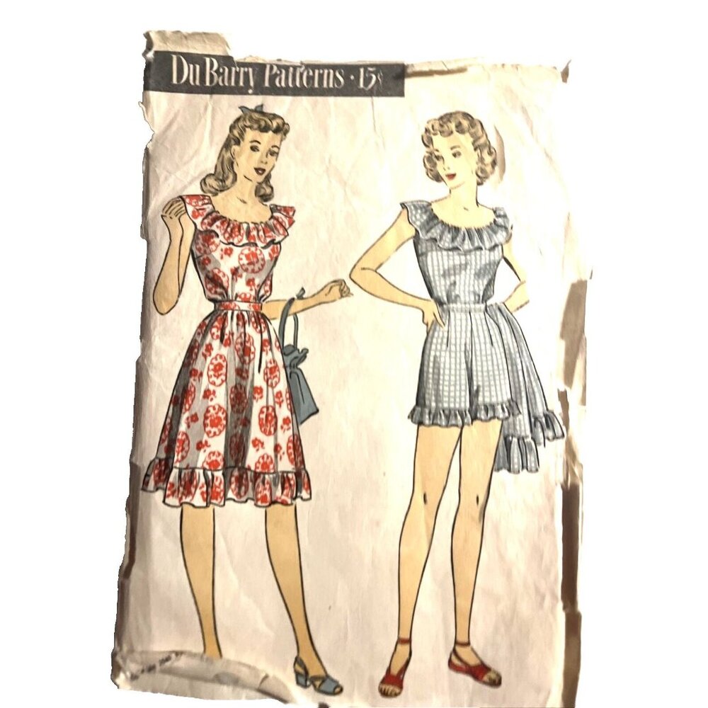 DuBarry 6060 Two Piece Dress Blouse Shorts Ruffle Detail Sleeveless